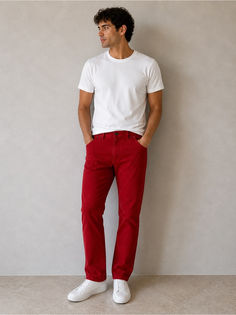 Abercrombie & Fitch Red Straight Jeans